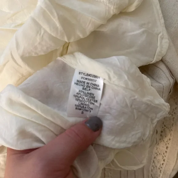 Linen layered Entro Dress - Picture 6 of 6